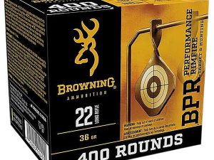 Browning Ammo B194122401   22LR 36gr Plated Hollow Point 400 Per Box/4 Case