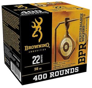 Browning Ammo B194122401   22LR 36gr Plated Hollow Point 400 Per Box/4 Case