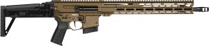 CMMG 28A490FMB Dissent MK4 22 ARC 10+1 16.10"  Midnight Bronze Cerakote Picatinny Rail Aluminum Receiver, M-LOK Handguard, Black CMMG Dissent Side Folding Stock, Zeroed Drop-In Single Stage Trigger