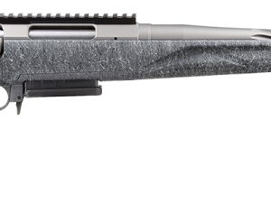 Ruger 46912 American Gen II Full Size 6mm Creedmoor 3+1  20" Cobalt Cerakote Threaded Barrel, Picatinny Rail Steel Receiver, Gray Splatter Adjustable Synthetic Stock