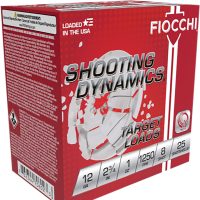 Fiocchi 12SD1X8 Shooting Dynamics  12Gauge 2.75" 1oz 8Shot 25 Per Box/10 Case