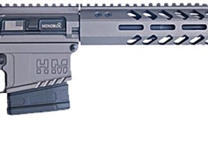 HM Defense HM10243 Titan  243 Win 10+1 20" Black Cerakote Match Grade Barrel, Tungsten Gray Cerakote 14" Picatinny Rail Aluminum Receiver, Black Synthetic Mil-Spec HM Stock, Black Polymer Grip