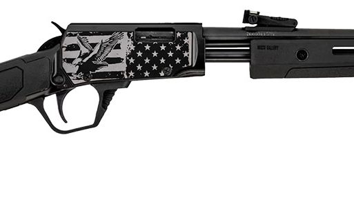 Rossi RP22181SYEN18 RP22  22 LR 15+1 18" Black Polished Alloy Steel Barrel, Black w/Engraved Eagle & US Flag Aluminum Receiver, Black Synthetic Fixed Stock