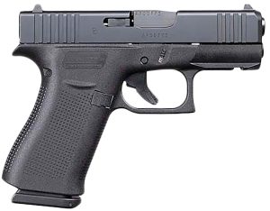 Glock UX4350201FR G43X  Sub-Compact Frame 9mm Luger 10+1 3.41" Black GMB Barrel, Black nDLC Front Rail/Serrated Steel Slide, Black Polymer Frame w/Beavertail, Black Textured Grip, Ambidextrous