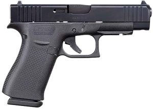 Glock UA4850201FR G48 Gen5 Slim Compact 9mm Luger 10+1 4.17" Black Steel Barrel Black, nDLC Front Rail/Serrated Slide, Black Polymer Frame w/Beavertail, Black Textured Polymer Grips, USA Made