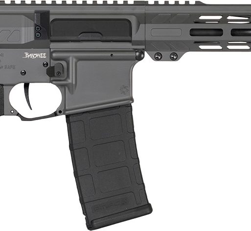 CMMG 30AB20FTNG Banshee MK4 300 Blackout 30+1 12.50" Black Nitride Medium Taper Threaded Barrel, EML 7" M-LOK Handguards, Tungsten Cerakote Aluminum Picatinny Rail Receiver, CMMG Zeroed Grips