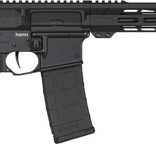 CMMG 55AC20AAB Banshee MK4 5.56x45mm 30+1 12.50" Black Nitride Medium Taper Threaded Barrel, EML 11" M-LOK Handguards, Black Armor Cerakote Aluminum Picatinny Rail Receiver, CMMG Zeroed Grips