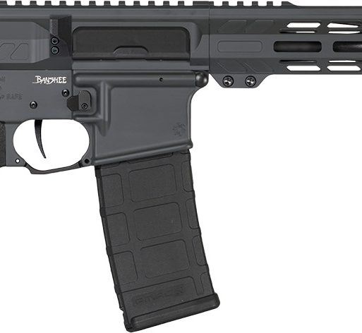 CMMG 30AB20FSG Banshee MK4 300 Blackout 30+1 12.50" Black Nitride Medium Taper Threaded Barrel, EML 7" M-LOK Handguards, Sniper Gray Cerakote Aluminum Picatinny Rail Receiver, CMMG Zeroed Grips