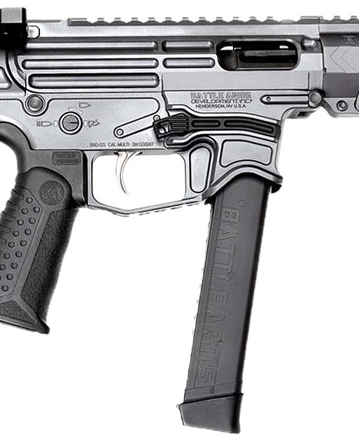 Battle Arms Development XIPHOS004 Xiphos  9mm Luger 30+1 8.50" Black Barrel, M-LOK Handguards, Combat Gray Aluminum Picatinny Rail Receiver  Black Synthetic Adjustable Stock, Adj Black Grips
