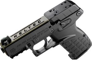 Kel-Tec P17BBLKORGRNS P17  Sports South Exclusive 22 LR 16+1 3.80" Black Steel Barrel, OD Green Optic Ready/Serrated Slide, Black Polymer Frame w/Picatinny Rail, Textured Grip