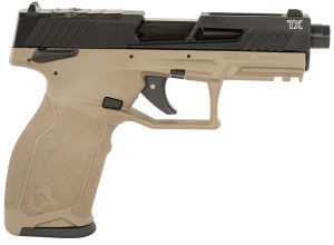 Taurus 1-2TX22P141F TX22 T.O.R.O Gen 2 Full Size Frame 22 LR 22+1 4.10" Matte Black Threaded Barrel, Optic Ready/Serrated Slide, FDE Polymer Frame w/Picatinny Rail, Right Hand