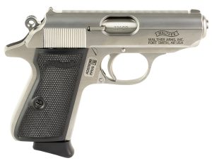 Walther Arms 4796022 PPK/S  32 ACP 7+1 3.30" Stainless Steel Barrel, Matte Stainless Serrated Steel Slide, Stainless Aluminum Frame w/Beavertail, Black Checkered Polymer
