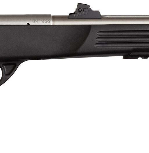 Crickett KSA796 Hunter Adult 22 WMR 1rd 9" Threaded Single Shot Stainless Barrel, Black Synthetic Grips
