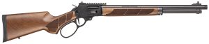 Smith & Wesson 13809 1854  44 Rem Mag 9+1 19.25" Black Armornite Threaded Barrel, Black Armornite Picatinny Rail Stainless Steel Receiver, Fixed Walnut w/Textured Grip Panels Stock, Large Loop