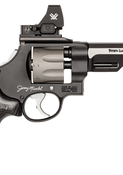 Smith & Wesson 14045 PC Model 327 w/Optic N-Frame 9mm Luger 8 Shot 5" Black/SS Ported Barrel, Black Scandium Alloy Frame, JM Signature Black Laminate Grip, Vortex CompDot, C.O.R.E Optic System