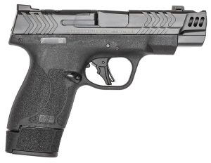 Smith & Wesson 13990 M&P 9 Shield Plus 9mm Luger 10+1 15+1 13+1 4" Stainless Armornite Gray Ported/Serrated Stainless Steel Slide Black Textured Grip