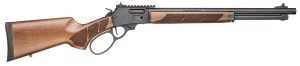 Smith & Wesson 13811 1854  45 Long 9+1 19.25" Black Armornite Threaded Barrel, Black Armornite Picatinny Rail Stainless Steel Receiver, Fixed Walnut w/Textured Grip Panels Stock, Large Loop
