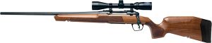 Savage Arms 32270 Axis 2 XP Combo 243 Win 4+1 22" Matte Black Sporter Barrel & Drilled & Tapped Carbon Steel Receiver, Ergonomic Hardwood Stock, Left Hand, Weaver 3-9x40mm Scope