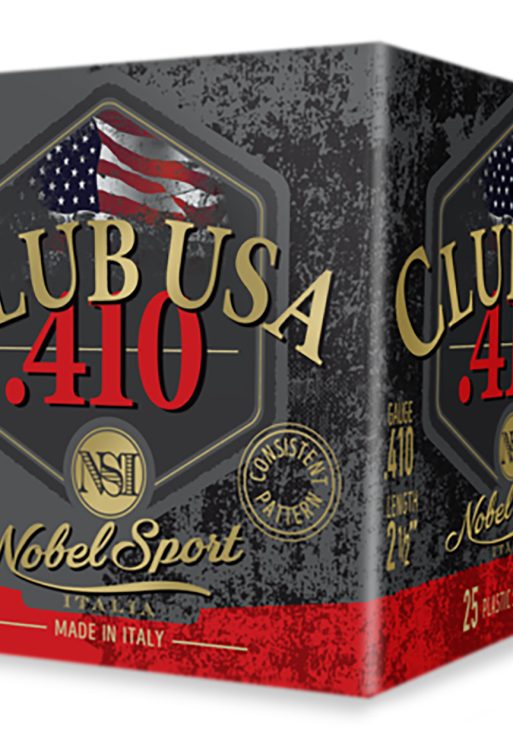 Nobel/eurosports Llc ANS4128  Club USA 410Gauge 2.50" 1/2oz 8Shot 25 Per Box/10 Case