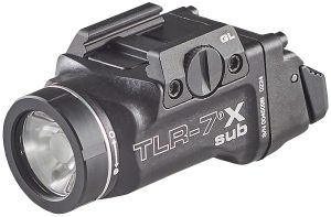 Streamlight 69405 TLR-7 X Sub USB  Black Anodized 500 Lumens  White LED Glock 43X MOS/48 MOS/43X/48