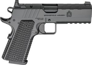 Springfield Armory PX9227LAOS 1911 Emissary 9mm 9+1 4.25" Stainless Steel Barrel Optic Ready Black Carbon Steel Slide VZ Grips Thin-Line G10 Grip