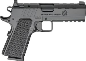 Springfield Armory PX9228LAOS 1911 Emissary 45 ACP 8+1 4.25" Stainless Steel Barrel Optic Ready Black Carbon Steel Slide VZ Grips Thin-Line G10 Grip