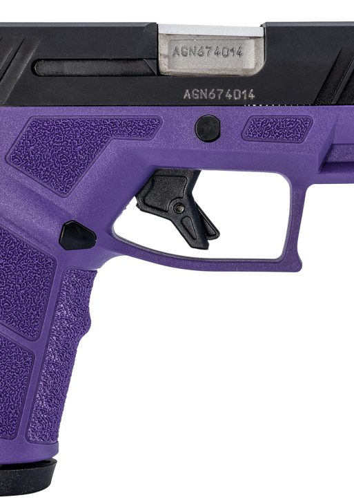 Taurus 1-GX2931DP-10 GX2  9mm Luger 10+1 3.37" Matte Stainless Steel Barrel, Matte Black Serrated Stainless Steel Slide, Dark Purple Polymer Frame w/Picatinny Rail, Polymer Grip