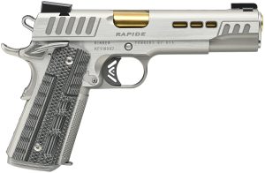 Kimber Mfg.,inc 3000423CA Rapide Dawn (CA) (MA) 45 ACP 8+1 5" KimPro Silver Front and Rear Serrations Stainless Steel Slide Gray/black Rapide G10 Grip