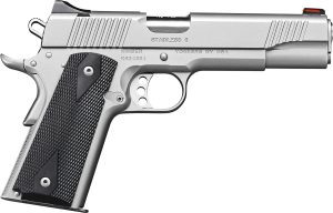 Kimber Mfg.,inc 3200007CAB Stainless II (CA)  45 ACP 7+1 5" Front Serrations Stainless Steel Slide Satin Silver Black Synthetic Double Diamond Checkering Grip