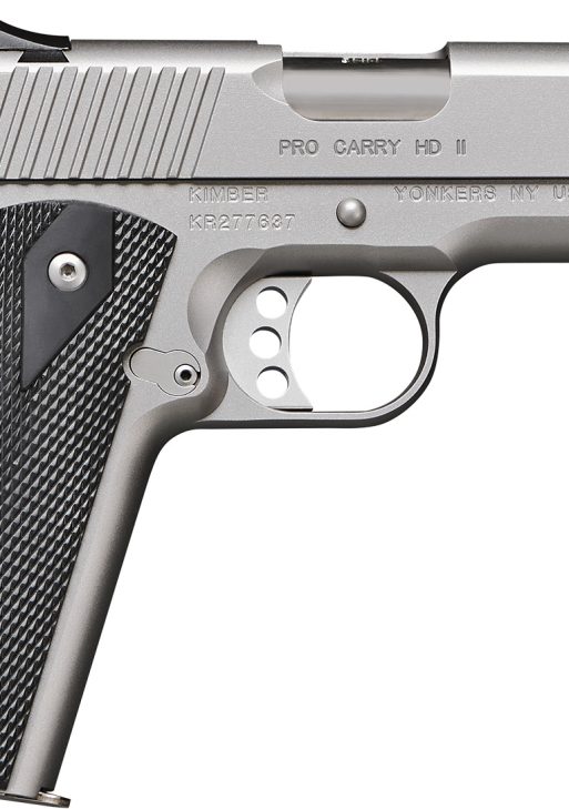 Kimber Mfg.,inc 3200044CA Pro Carry HD II (CA) 38 Super 9+1 4" Stainless Steel Slide Satin Silver Black Synthetic Double Diamond Checkering Grip
