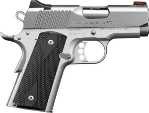Kimber Mfg.,inc 3200062CA Stainless Ultra Carry II (CA) 45 ACP 7+1 3" Satin Silver Steel Slide Black Synthetic Double Diamond Checkering Grip