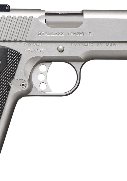 Kimber Mfg.,inc 3200108CA Stainless Target II (CA) 9mm 9+1 5" Satin Silver Front Serrations Stainless Steel Slide Black Synthetic Double-Diamond Checkering Grip