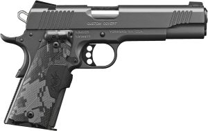 Kimber Mfg.,inc 3000235 Custom  45 ACP 7+1 5" Stainless Front Serrations Charcoal Gray/KimPro II Slide Charcoal Gray/KimPro II Crimson Trace Urban Camouflage Grip