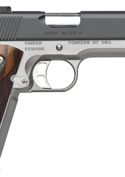 Kimber Mfg.,inc 3200309 Super Match II 45 ACP 8+1 5" Matte Black KimPro II Aggressive Slide Serrations Front strap checkering Walnut Grip