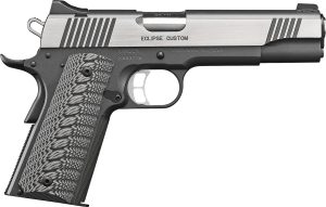 Kimber Mfg, Inc 3000238 Eclipse Custom 45 ACP 7+1 5" Stainless Match Grade Barrel, Charcoal Gray Serrated Stainless Steel Slide, Charcoal Gray Stainless Steel Frame w/Beavertail, G10 Grip