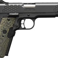 Kimber Mfg, Inc 3000358 KHX Custom 45 ACP 8+1 5" Stainless Match Grade Barrel, KimPro II Gray Serrated Stainless Steel Slide, Kimpro II Gray Stainless Steel Frame w/Beavertail, G10 MagGrip w/Red Laser