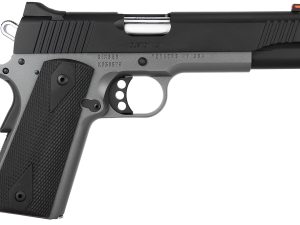 Kimber Mfg, Inc 3700693 Custom LW Shadow Ghost 45 ACP 8+1 5" Stainless Match Grade Barrel, KimPro Black Serrated Stainless Steel Slide, KimPro Gray Aluminum Frame w/Beavertail, Black Hogue Rubber Grip