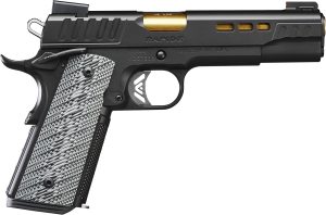 Kimber Mfg.,inc 3000384 Rapide  10mm 8+1 5" Gold TiN Steel Barrel, KimPro II Black Lightening Cut/Serrated Stainless Steel Slide, Kimpro II Black Steel Frame w/Beavertail, G10 Grip