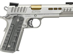 Kimber Mfg.,inc 3000424 Rapide Dawn 10mm Auto 8+1 5" Gold TiN Stainless Steel Barrel, Lightening Cut/Serrated Stainless Steel Slide, Stainless Steel Frame w/Beavertail, Black & Gray G10 Grip