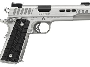 Kimber Mfg.,inc 3000428 Rapide Frost 9mm Luger 9+1 5" Black DLC Stainless Steel Barrel, Kimpro II Silver Lightening Cut/Serrated Stainless Steel Slide & Frame w/Beavertail, Black G10 Grip