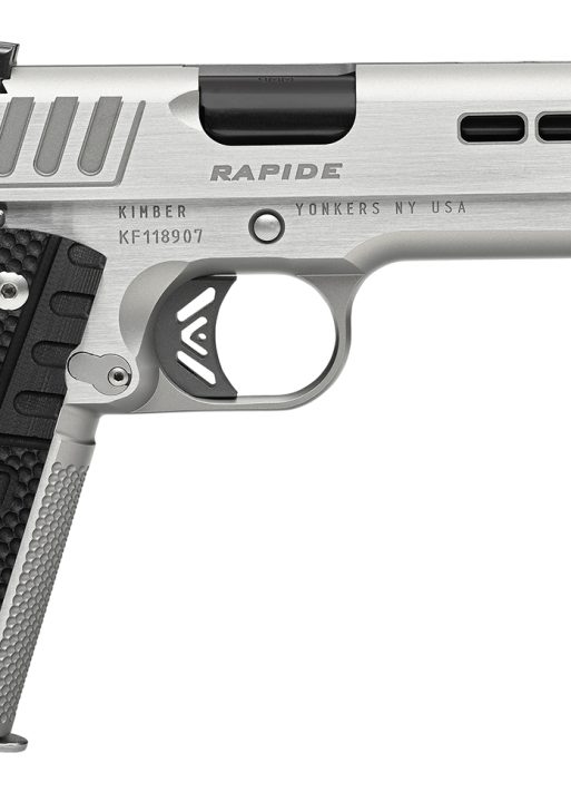 Kimber Mfg.,inc 3000428 Rapide Frost 9mm Luger 9+1 5" Black DLC Stainless Steel Barrel, Kimpro II Silver Lightening Cut/Serrated Stainless Steel Slide & Frame w/Beavertail, Black G10 Grip