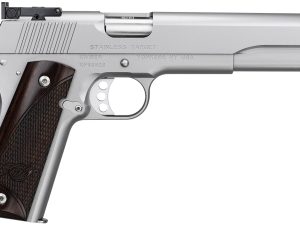 Kimber Mfg.,inc 3000372 Stainless Target LS 10mm 8+1 6" Ramped Barrel Satin Silver Stainless Steel Slide Rosewood Grip