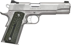 Kimber Mfg, Inc 3200342 TLE II  45 ACP 7+1 5" Stainless Match Grade Barrel, Satin Silver Serrated Stainless Steel Slide & Frame w/Beavertail, Aggressively Textures G-10 Grip