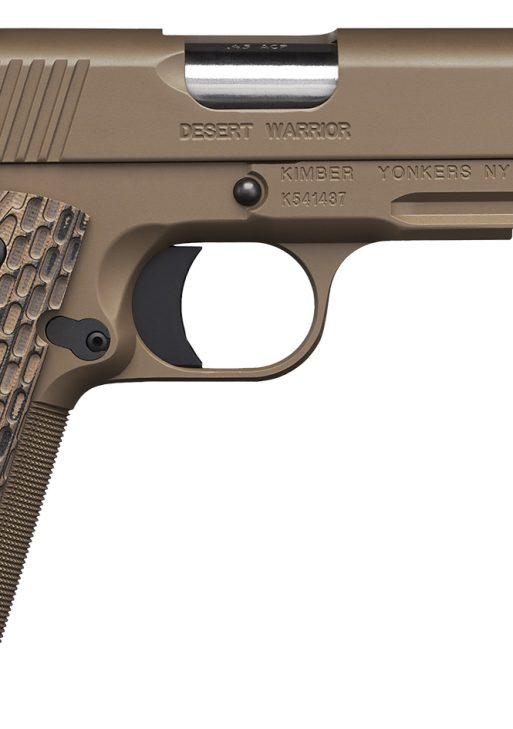Kimber Mfg.,inc 3000236 Desert Warrior  45 ACP 7+1 5" Front Serrations Steel Slide Desert Tan KimPro II G-10 Grip