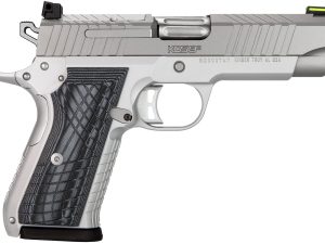 Kimber Mfg.,inc 3100012 KDS9C  9mm 15+1 4.09" KimPro Silver  Front and Rear Serrations Stainless Steel Slide Gray and Black G10 Crosshatch Grip