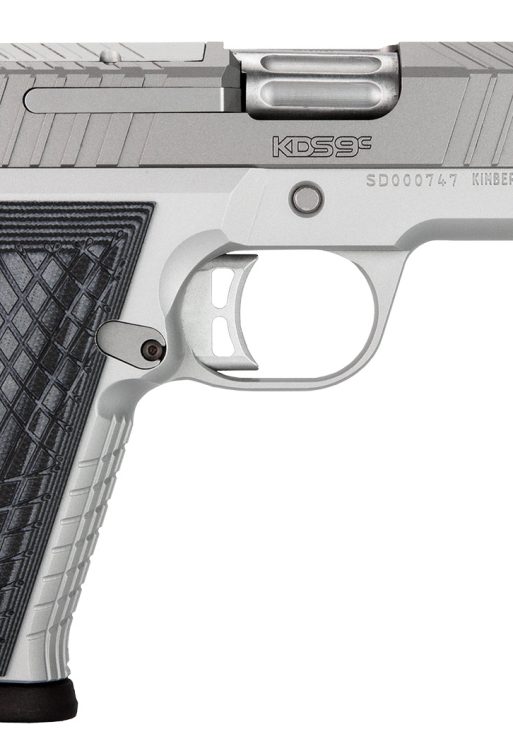 Kimber Mfg.,inc 3100012 KDS9C  9mm 15+1 4.09" KimPro Silver  Front and Rear Serrations Stainless Steel Slide Gray and Black G10 Crosshatch Grip