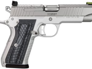 Kimber Mfg.,inc 3100013 KDS9C  9mm 10+1 4.09" KimPro Silver  Front and Rear Serrations Stainless Steel Slide Gray and Black G10 Crosshatch Grip