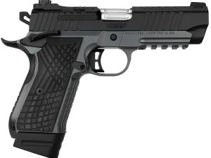 Kimber Mfg.,inc 3100015 KDS9C  9mm 15+1 4.09" KimPro Gray/Black Front and Rear Serrations Stainless Steel Black Crosshatch cut G-10 Grip