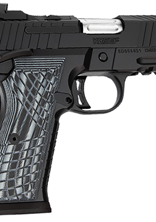 Kimber Mfg.,inc 3100017 KDS9C  9mm 10+1 4.09" KimPro Black Front and Rear Serrations Stainless Steel Slide Black Gray and Black Crosshatch Cut G-10 Grip