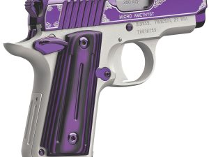 Kimber Mfg.,inc 3300160 Micro Amethyst NS 380 ACP 7+1 2.75" Amethyst purple PVD Stainless Steel Slide Satin Silver G10 Grip